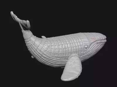 whale 3D print model