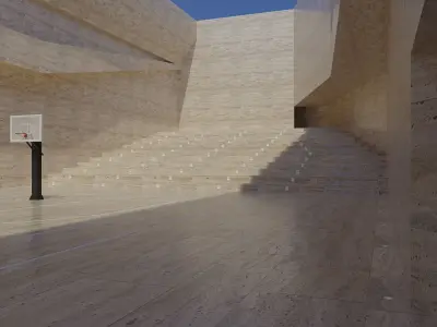 Basketball arena stadium 3D model