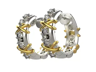 Tiffany earrings 3D print model