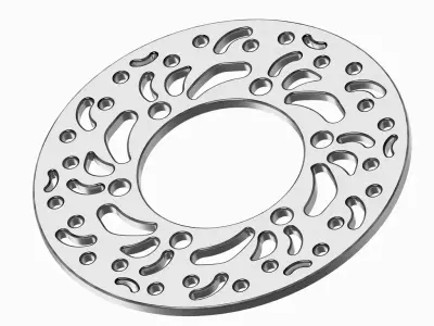 Motorcycle Front Brake Disc 3D print model