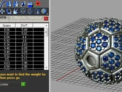 foot ball pendant small 3D print model