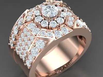Luxury Men Rings Designs 4MR042 3D print model