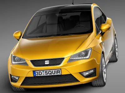 Seat Ibiza 3-door 2013 3D model