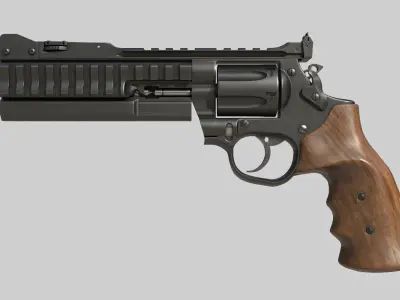 Magnum revolver SUPER SPORT Low-poly 3D model