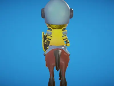 Toon Knight Animated Low-poly 3D model