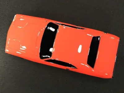 Dodge Challenger Rigged 3D model