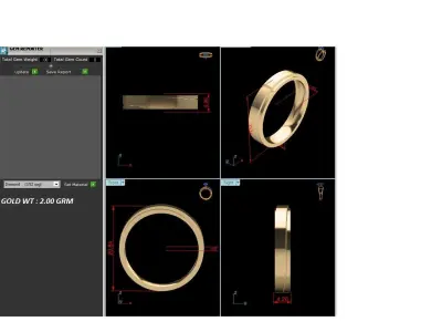 Band 3dm Render Details gold wedding ring for men 3D print model