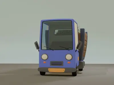 Cartoon truck 3D model