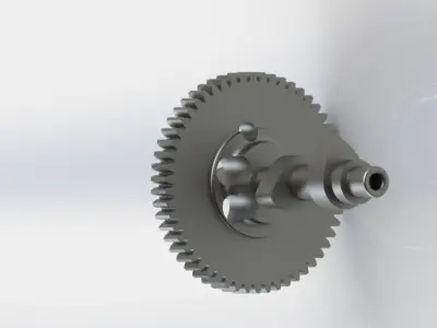 Single cylinder 4-stroke engine 3D model