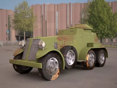 M1 Armored Car 3d model 3D model