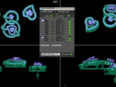 Pendant Earrings combo - 1125 3D print model