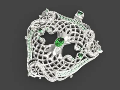 Pendant tree of life 3D print model 3D print model