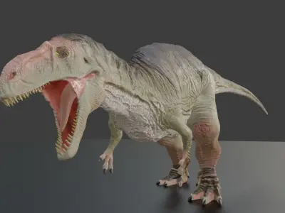 Acrocanthosaurus dinosaur Low-poly 3D model