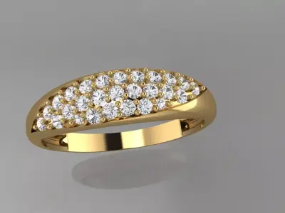 paved ring Free 3D print model