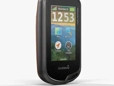 Garmin Oregon 600t handheld outdoor GPS navigator Low-poly 3D model