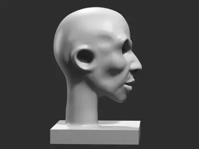 human head modern sculpture 3d print model 97 3D print model