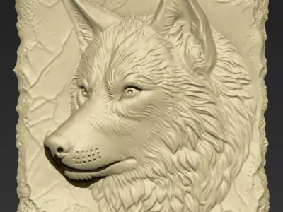 Wolf Head A121 3D print model