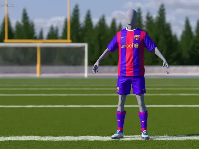 Soccer Clothes Barcelona 3D model