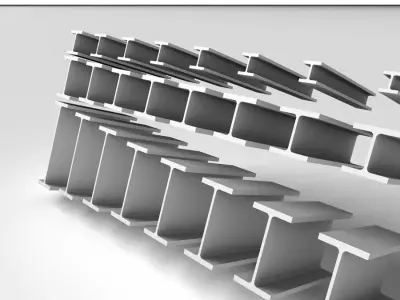 Metal Beam HEM 3D model