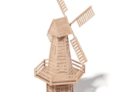 Windmill Miniature 3D Model 3D model
