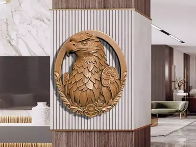 EAGLE RELIEF FOR CNC AND 3D PRINTING 3D print model