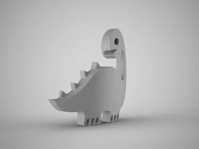 Abstract Dinosaur Ornament 3D print model