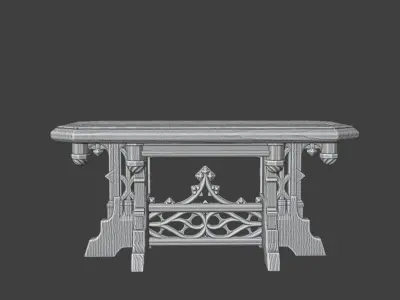 AntiqueGothic Table 1 3D print model