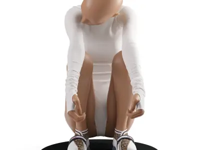 Sitting Girl 3D model