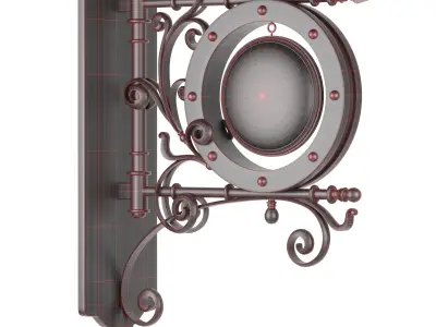 ornate wall light 01 3D model