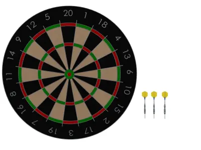 Dart board 3D model