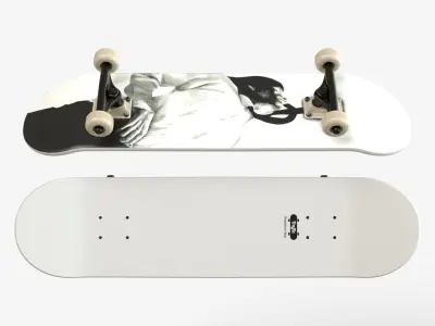 Three Realistic Skateboards 3D model