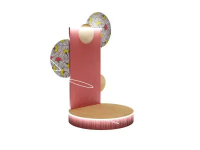 3D elegant oriental vertical expositor podium product placement Low-poly 3D model