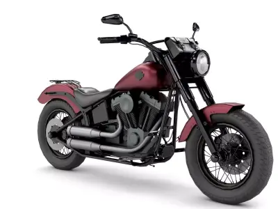 Harley Davidson Motorcycle Low-poly 3D model