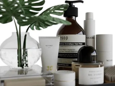 Decorative set spa tray 3D model