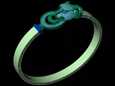 panther Inspired Jewelry 3D Bracelets  4 Models 3D print model