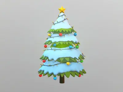 Environment - Christmas Tree Stylized Low-poly 3D model