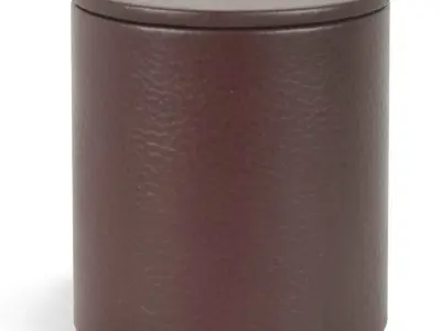Renee Genuine Leather Round Bathroom Storage Container 3D model