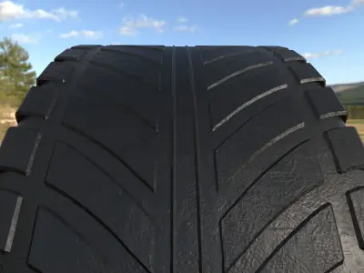 Truck Wheel High Poly 3D model