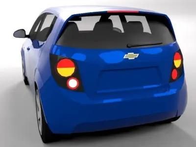 CHEVROLET AVEO  SONIC LOWPOLY Low-poly 3D model