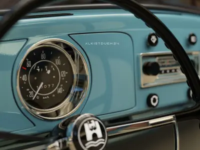vw beetle 1969 Detailed Interior 3D model