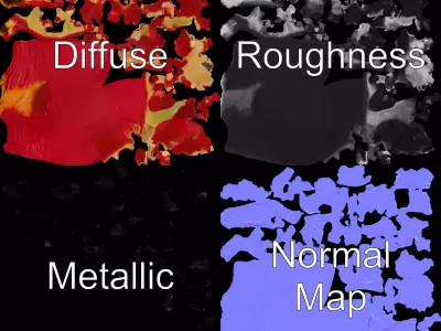 Vibrant Pomegranate model pack Low-poly 3D model