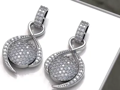 BALL EARRINGS SS 3D print model