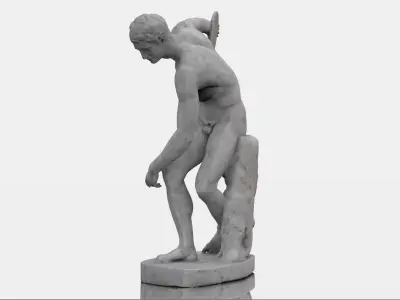 Miron discobolus Classical Greek Sculpture 3D model