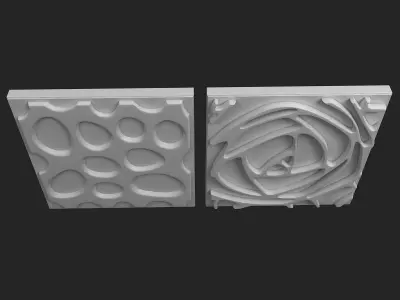 3D wall panel 3D model