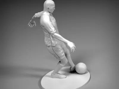 Footballer footkick 01 stl 3D print model