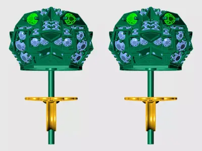 Tiger Earing  3D print model