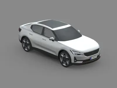 Polestar 2 2023 Low-poly 3D model
