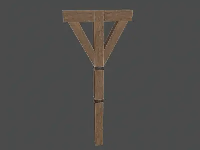 Old Tavern Column Free low-poly 3D model