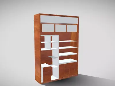 Wooden Showcase 3D model
