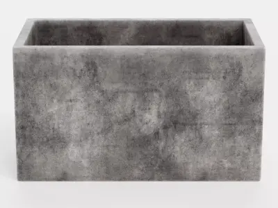 -Concrete Flower Pot V10- 3D model